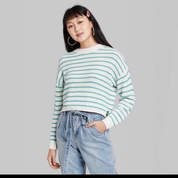 Womens striped pullover sweater - Picture 2 of 4